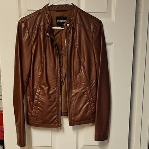 Express Women's Rich Brown Leather Jacket